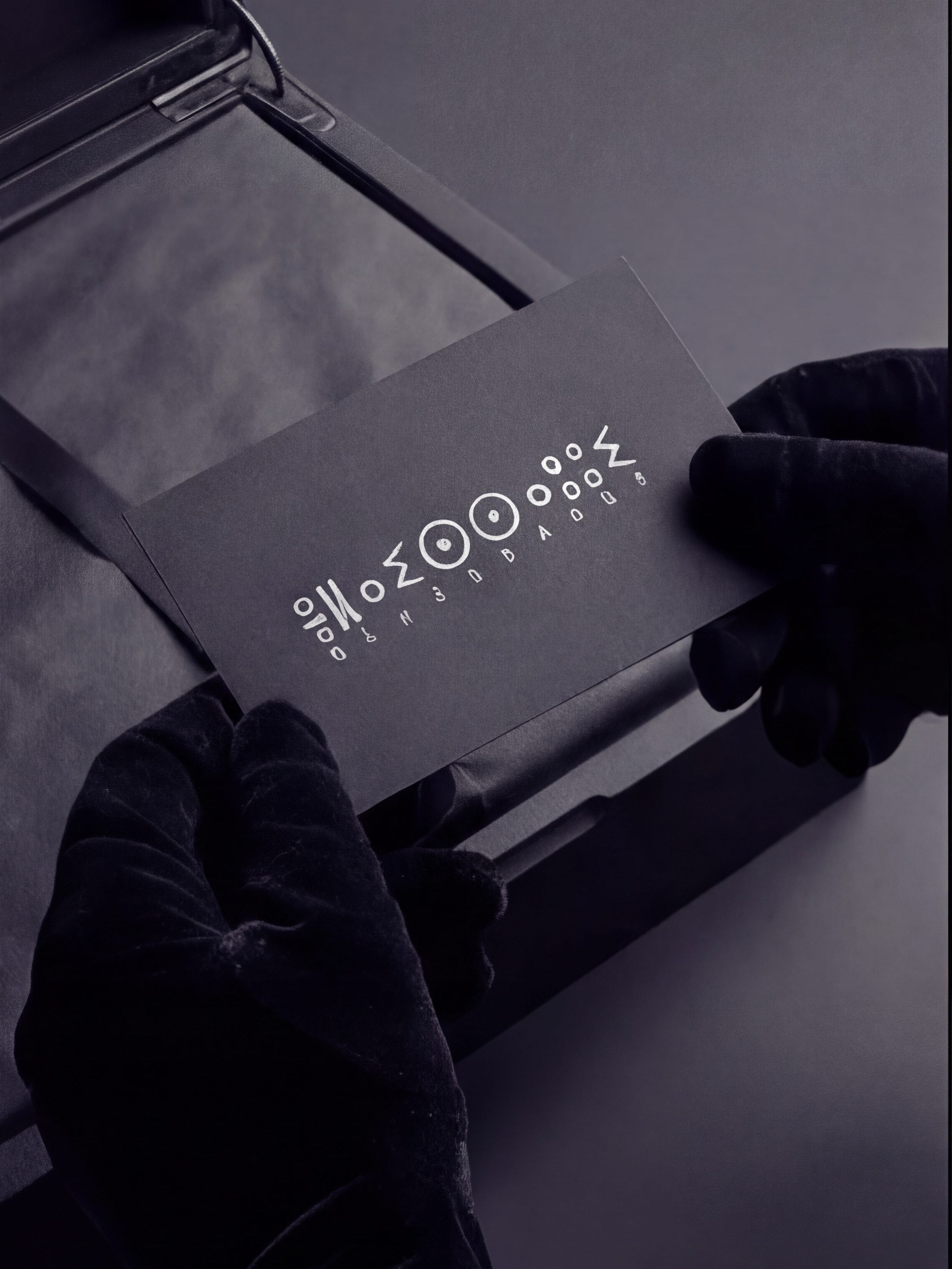 House card held in gloves